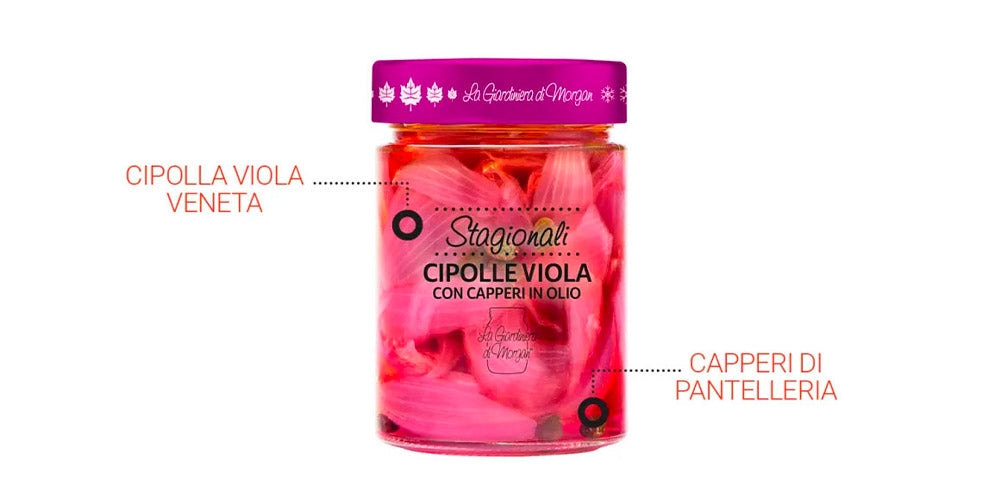 Cipolle viola con capperi in olio